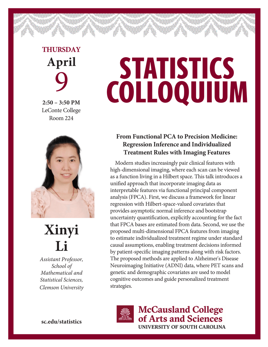 UofSC Statistics Department tweet media