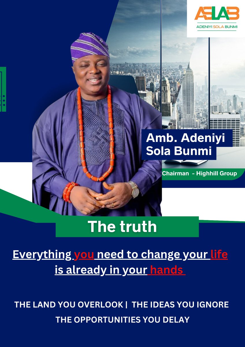 AdeniyisolaB's tweet image. Turn your land into income.
Turn your ideas into influence.
Turn your effort into an empire.
Start where you are. But START.

#LandToWealth #EmpireBuilders #SmartMoves #WealthMindset #InvestSmart #NigeriaBusiness
