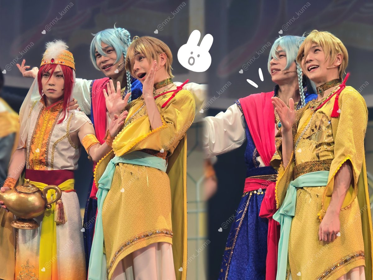 nnx_kuma's tweet photo. 0408☀️ お願いアラジン！ランプこすって！

⬅️アラジン🥱になんでやねんされてるドリーミー🥰
小さくなんでやねんしてるドリーミー🥰➡️

(📸撮影可能時間)
#劇団ドラマティカ #ドラマティカ https://t.co/K9pbu0ECvO