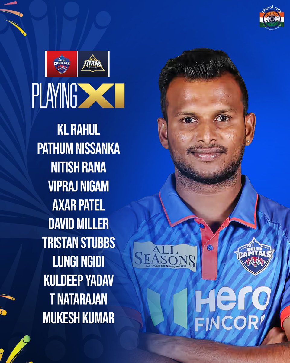 thebharatarmy's tweet image. Delhi Capitals won the toss and elected to BOWL first against the Gujarat Titans at the Arun Jaitley Stadium!

📷-BCCI

#teamindia #dcvsgt #bharatarmy #coti🇮🇳 #ipl2026