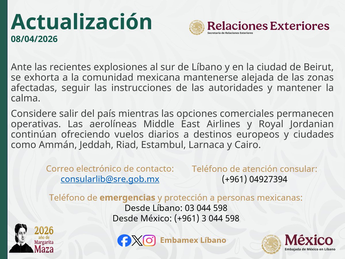 Embamex Líbano tweet media