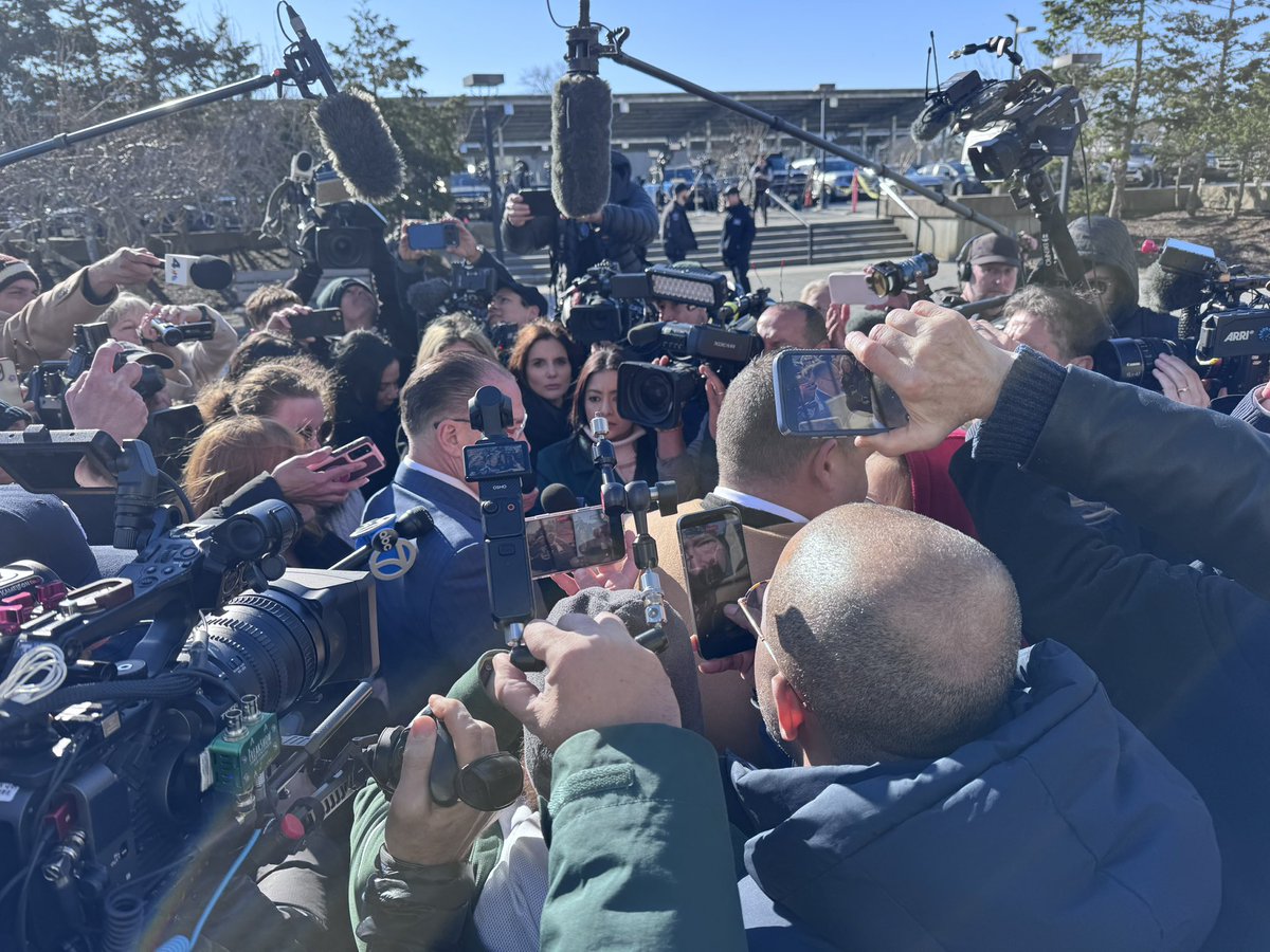 KristinThorne's tweet photo. It’s a media circus at the hearing for accused Long Island Serial Killer Rex Heuermann as his ex-wife Asa Ellerup showed up. He’s expected to plead guilty to at least 7 murders of sex workers. Asa says she wants to hear her ex say the words, “I’m guilty.” https://t.co/lur2h59Rrg