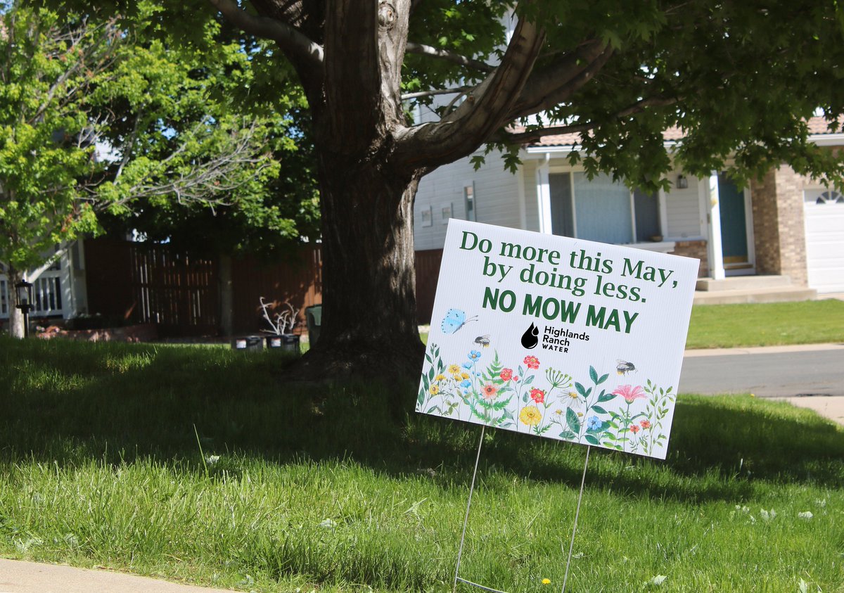 Say yes to #NoMowMay 🐝 By mowing less (or not at all!) during May, you'll support local #pollinators and encourage taller grass that uses less water and builds a stronger root system.

Request your FREE sign while supplies last by emailing contactus@hrwater.org. Signs can be