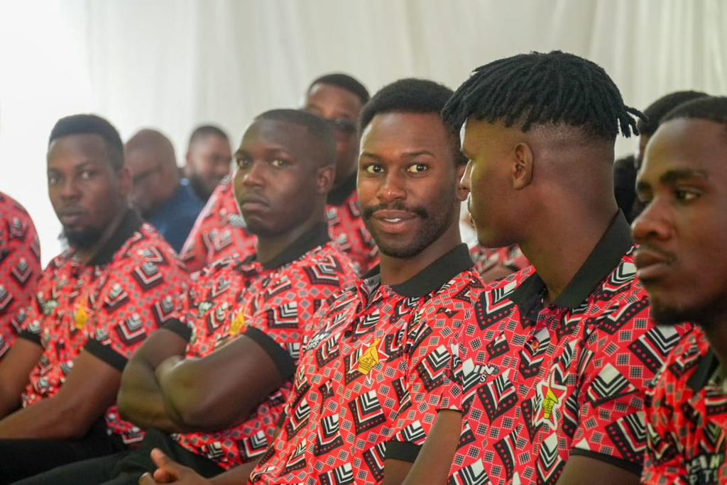 us_2400's tweet photo. This afternoon, His Excellency, President Emmerson Mnangagwa, hosted the Zimbabwe national cricket team at State House following their campaign at the ICC Men’s T20 World Cup 2026. https://t.co/vmgb7prH0x