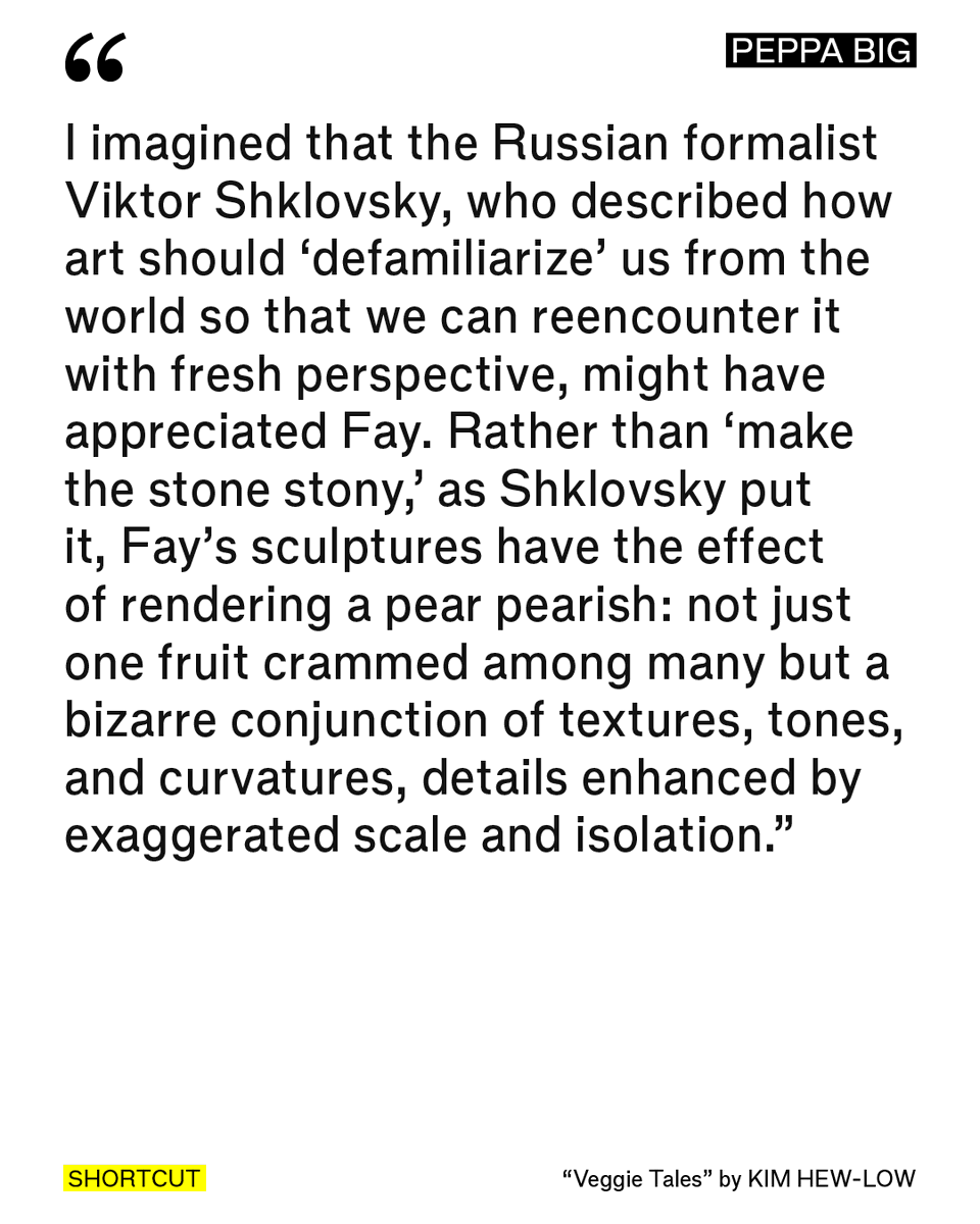 nyreviewofarch's tweet photo. “Fay’s sculptures have the effect of rendering a pear pearish: not just one fruit crammed among many but a bizarre conjunction of textures, tones, and curvatures...”

@kimhewlow digs into Ming Fay’s MIDNITE PORRIDGE, at @kurimanzutto, in NYRA 49.

https://t.co/ve56g8JMBC https://t.co/8J6qWMq67m