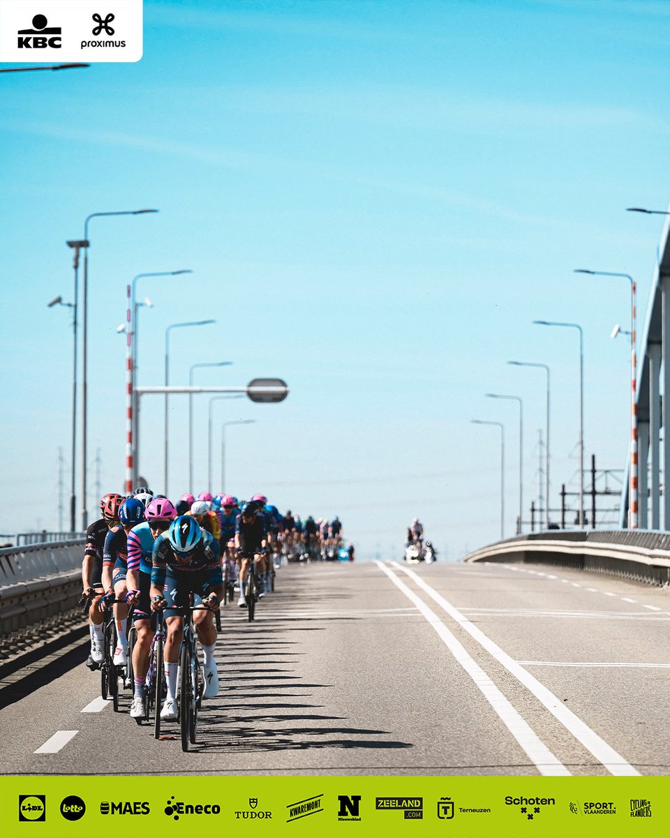 Scheldeprijs's tweet photo. #SPmen - 🏁 90 KM

Soudal Quick-Step, Unibet Rose Rockets and Team Picnic PostNL are still taking control of the peloton. 🚂

#SP26 https://t.co/BGKsQuNJuG