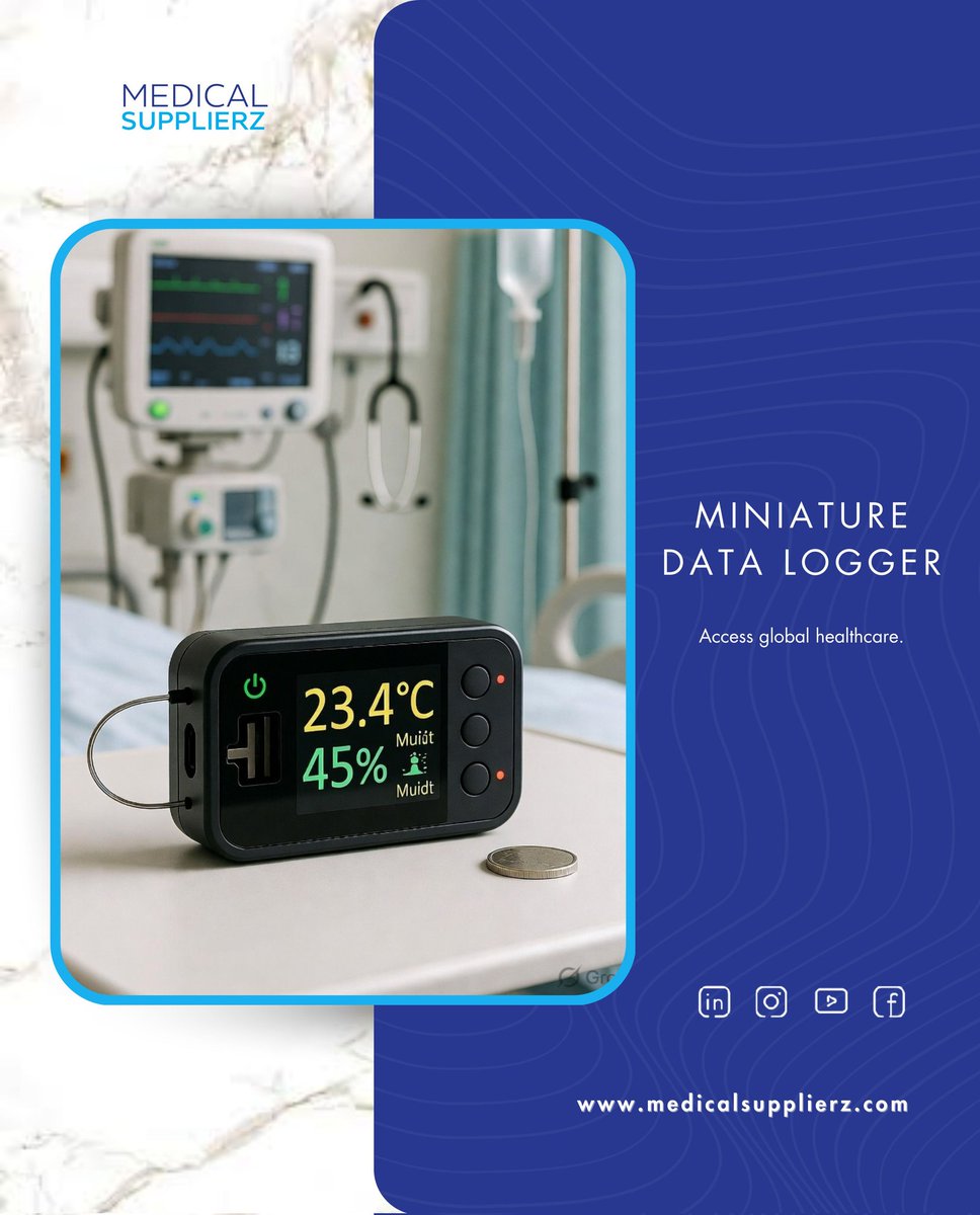 medsupplierz's tweet image. Thiny tool 📈✨Powerful insights. 
Discover the Miniature Data Logger on 🩺medicalsupplierz.com

Medical professionals meet trusted suppliers worldwide 🌍
__________

#MedicalDevices #DataLogger #Innovation #MedicalSupplierz  #GlobalSuppliers