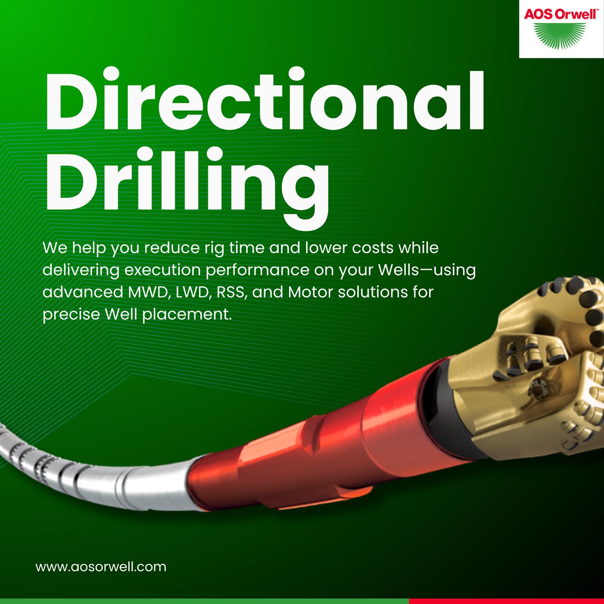AOSOrwell's tweet image. With our #DirectionalDrilling service, we go beyond just drilling wells—we optimize placement, enhance formation insight, and help deliver better outcomes with less rig time. Powered by advanced tools and strong technical partnerships, we ensure precision every step of the way.