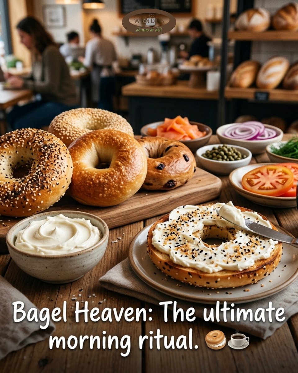 wendis_donuts's tweet photo. SJC: The world is your bagel. 🥯 We just provide the lox and cream cheese. Time to start a Wicked ritual.
#SJCEats #BagelHeaven #VisitSJC #WickedDonuts #CapistranoMornings https://t.co/UgcYiXmaXV