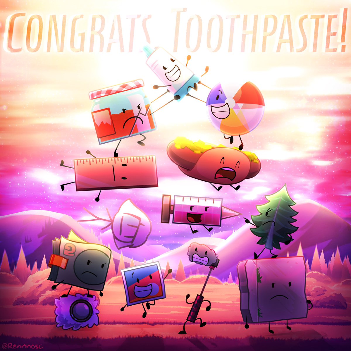 Rennnosc's tweet image. Jnj “Thanks for watching BFDIE” post in my Swap AU! #ffpswapau

You guys can also make suggestions again! 

[ #bfdi #bfdie #bfb #objectshow ]