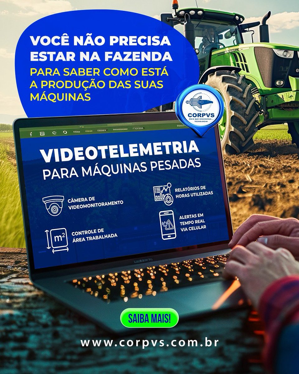 corpvs's tweet photo. 🚨 ALERTAS AUTOMÁTICOS QUE EVITAM PREJUÍZOS REAIS

Receba notificações instantâneas no seu celular sempre que houver:

⚠️ Uso indevido da máquina
⚠️ Paradas 
⚠️ Condução inadequada ou imprudente
⚠️ Desvios de rota ou operação fora da área autorizada
⚠️ Situações de risco https://t.co/sQ7GJmGTnF