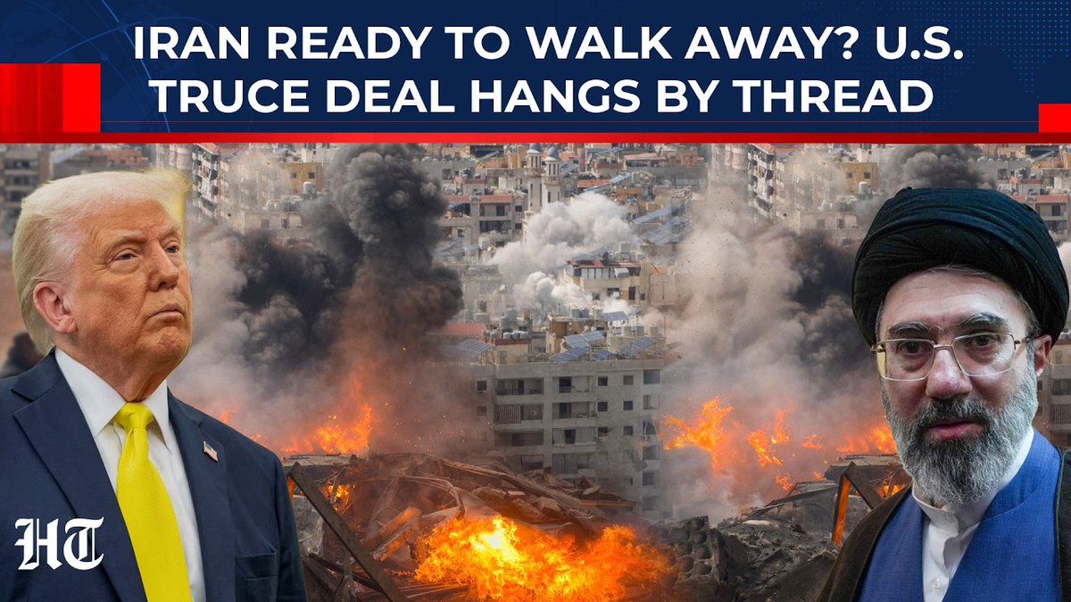 htTweets's tweet image. 🎥#WATCH | A fragile ceasefire between Iran and the U.S.-Israel axis is on the brink of collapse as tensions spill into Lebanon. Tehran has warned it may withdraw from the deal if Israeli strikes continue, accusing Tel Aviv of violating the agreement. Meanwhile, Donald Trump has