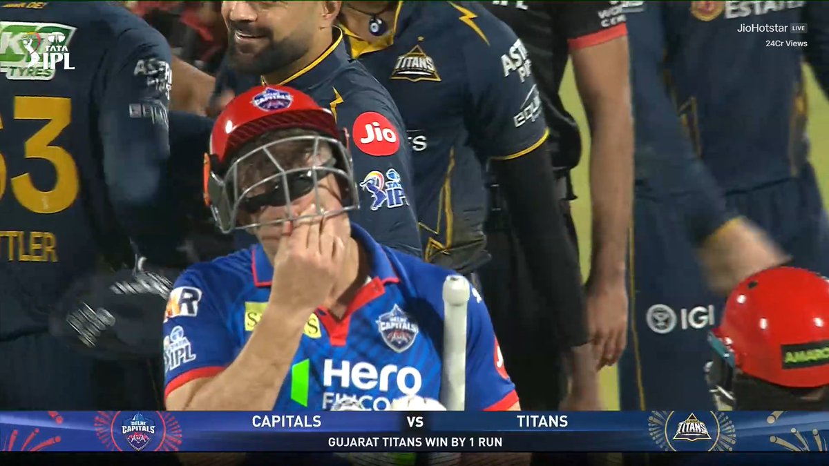 Chin up, champ you almost pulled of a match from nowhere.

#DCvsGT