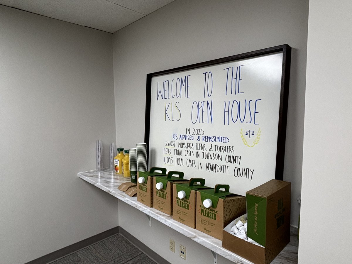 KLSforkansas's tweet photo. Thank you to everyone who joined us for our Open House on Friday! It was wonderful to connect with our community, partners, and supporters and share more about the work happening at Kansas Legal Services. We’re grateful for your continued support and for being part of what we do. https://t.co/cPPxO7BfhL