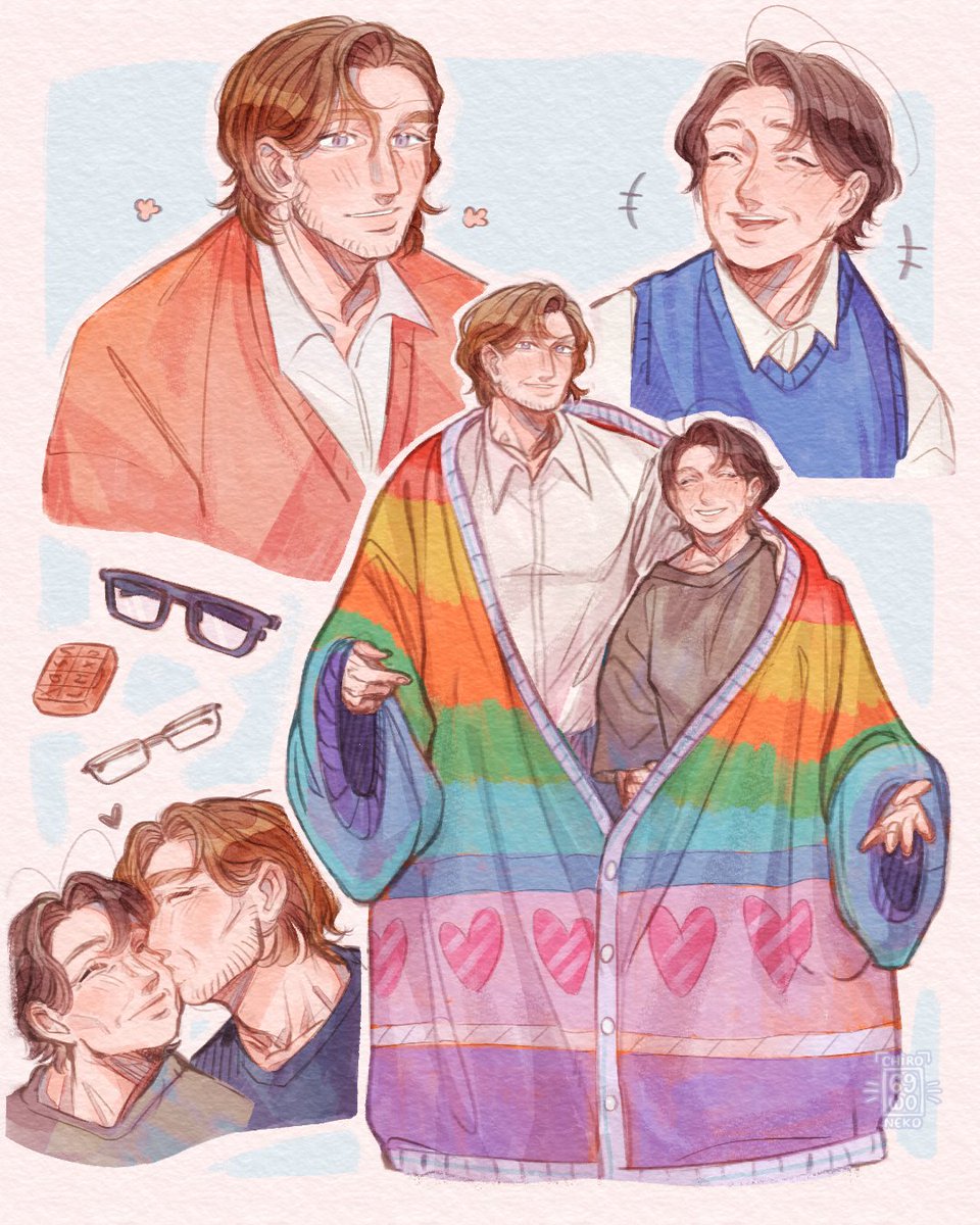 chirowoneko's tweet photo. They did spend a lot of birthdays together in the end... 🧶💙🧡 #ssmy #ssmy_fa https://t.co/EN6LAq6qA9