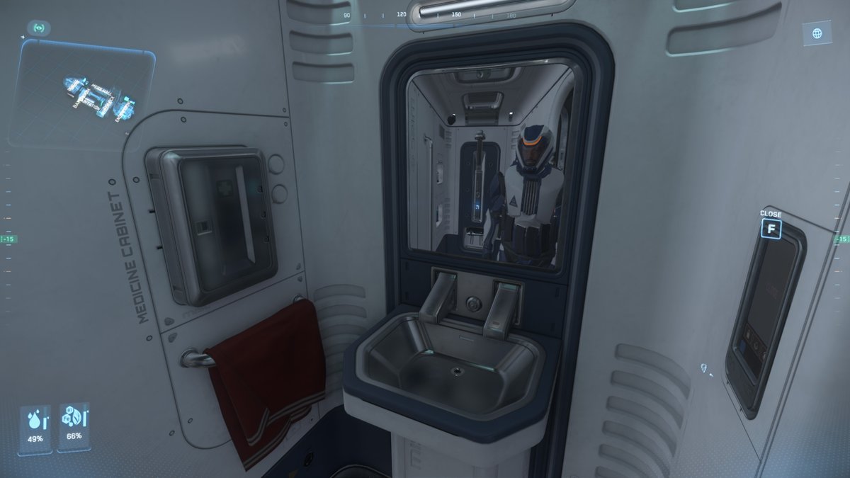 BTV_Cast's tweet image. Did You Know?

In the MISC Hull B,

1️⃣ the mirrors work in the bathroom
2️⃣ wall hangar in your habitation
3️⃣ wall hangar in the messhall
4️⃣ the items in the bathroom can be carried

#StarCitizen #Squadron42