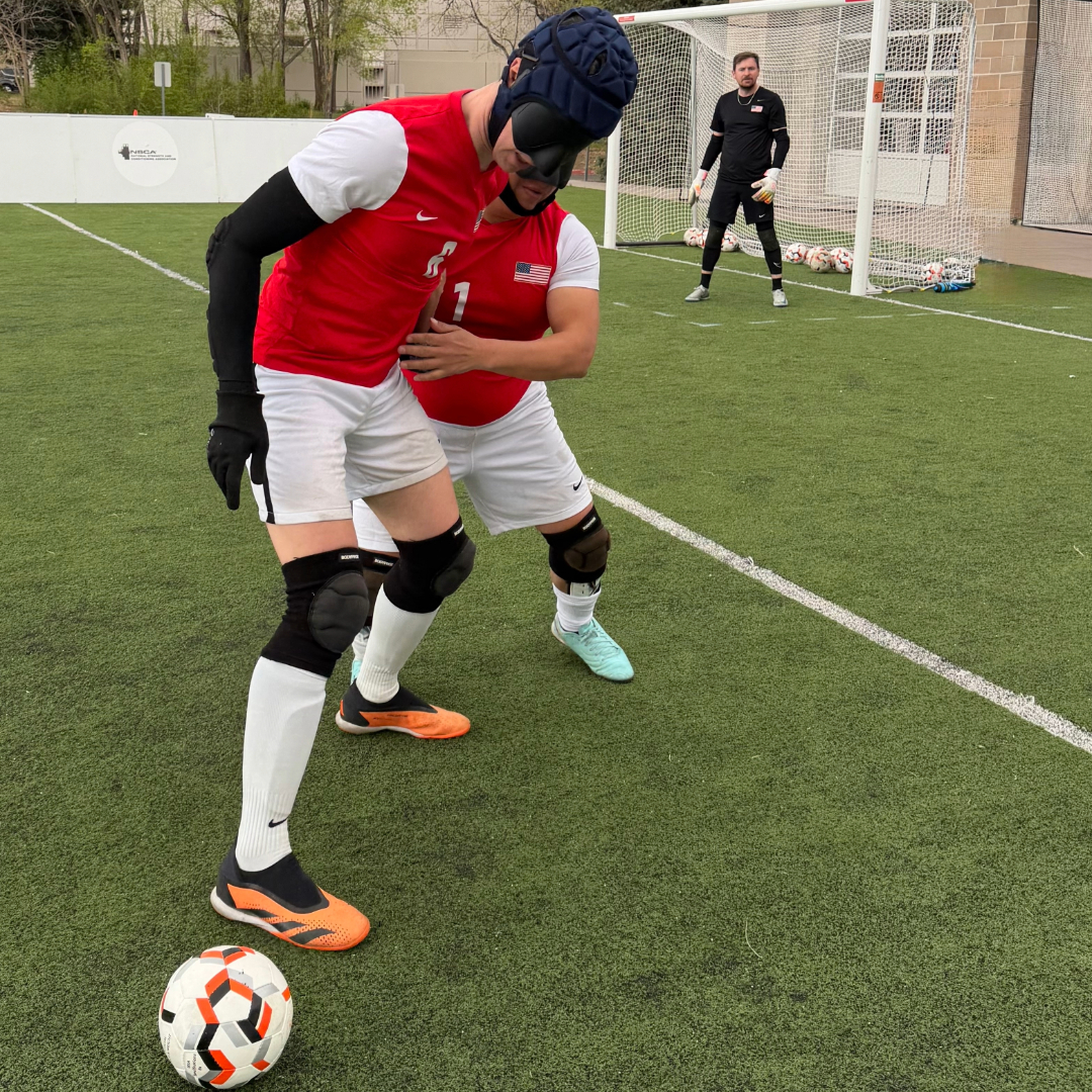 USABA's tweet photo. Spring training is in full swing! ⚽ Our blind soccer athletes are putting in the work at Colorado Springs, preparing for upcoming international friendlies and the path to LA2028. The dedication never stops. #BlindSoccer #SpringTraining https://t.co/2emA2bw2x7