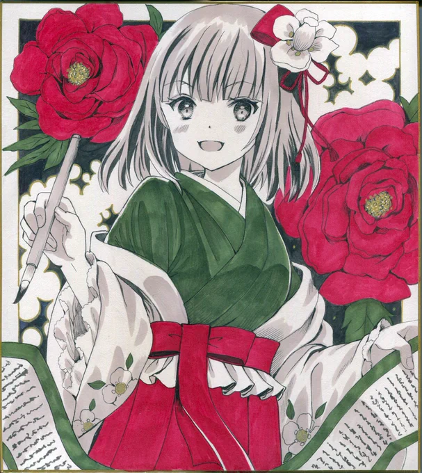 【アナログ絵】阿求描きました