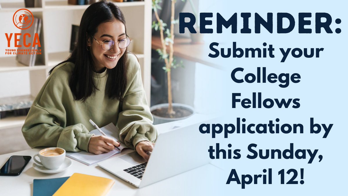 YECAction's tweet photo. There's only a few days left to #apply to join our 2026-2027 cohort of College Fellows. Get paid to take #climateaction on your campus 🤩 Apply by 4/12 at https://t.co/FV4uAIK9OA! https://t.co/2rYrheXip9
