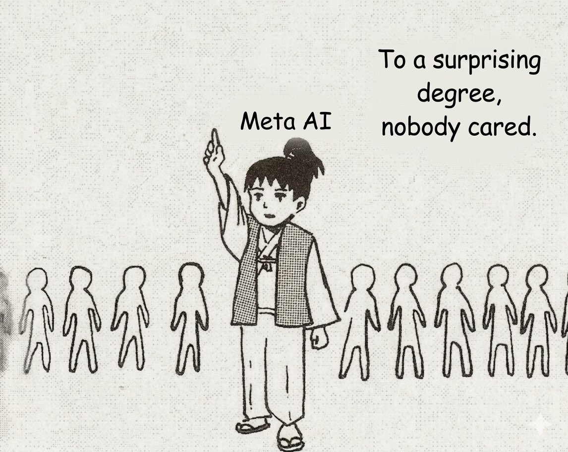 IanParkVC's tweet photo. 🚨 This is insane. Meta finally did it.

The history of AI will be divided into before and after Meta’s Muse Spark.

I’ve already used Muse Spark to generate $47 trillion in annual revenue, and my mom finally stopped asking when I’m getting a real job. https://t.co/MgczvhFlFq