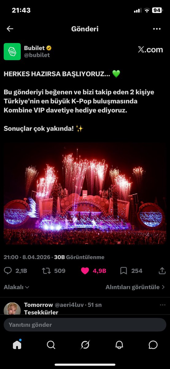 taevmonilab's tweet photo. @bubilet tesekkurlerr https://t.co/YXUjfDXkHi