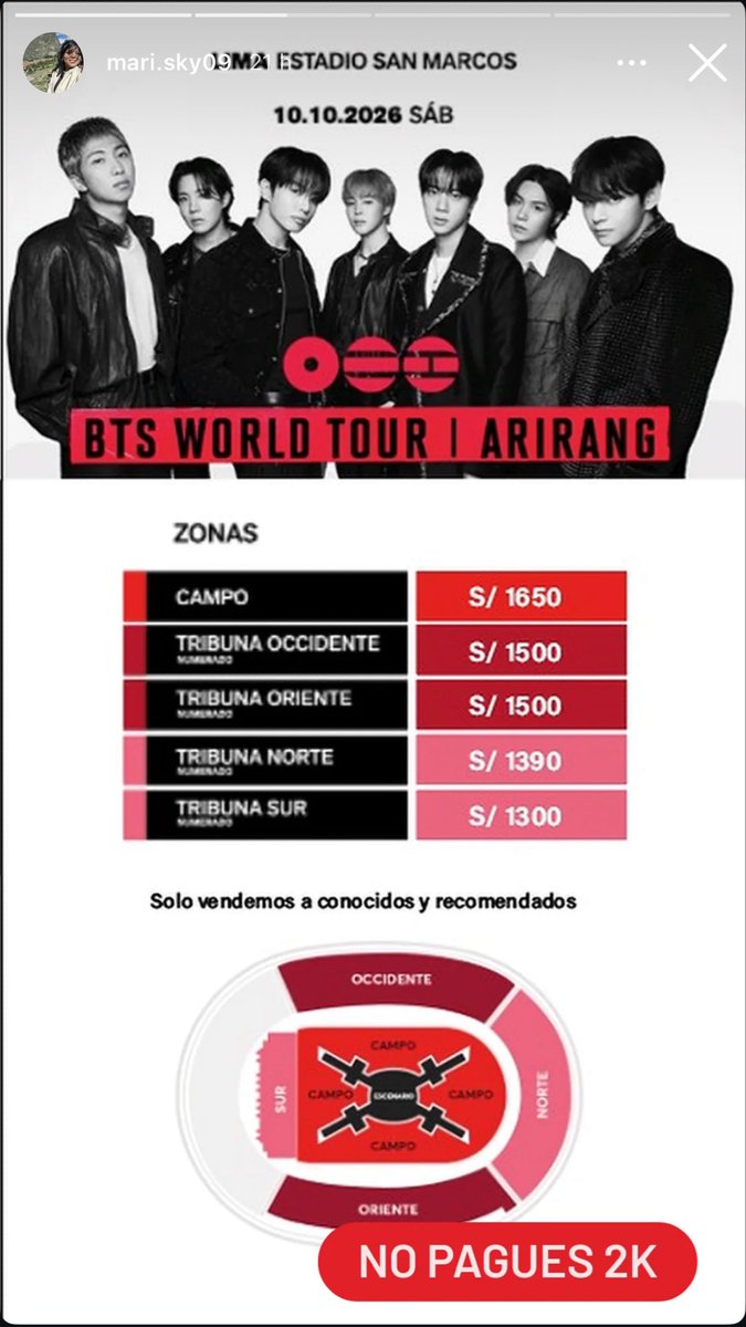ً🇵🇪🦭 yess VERÁ A BTS tweet media