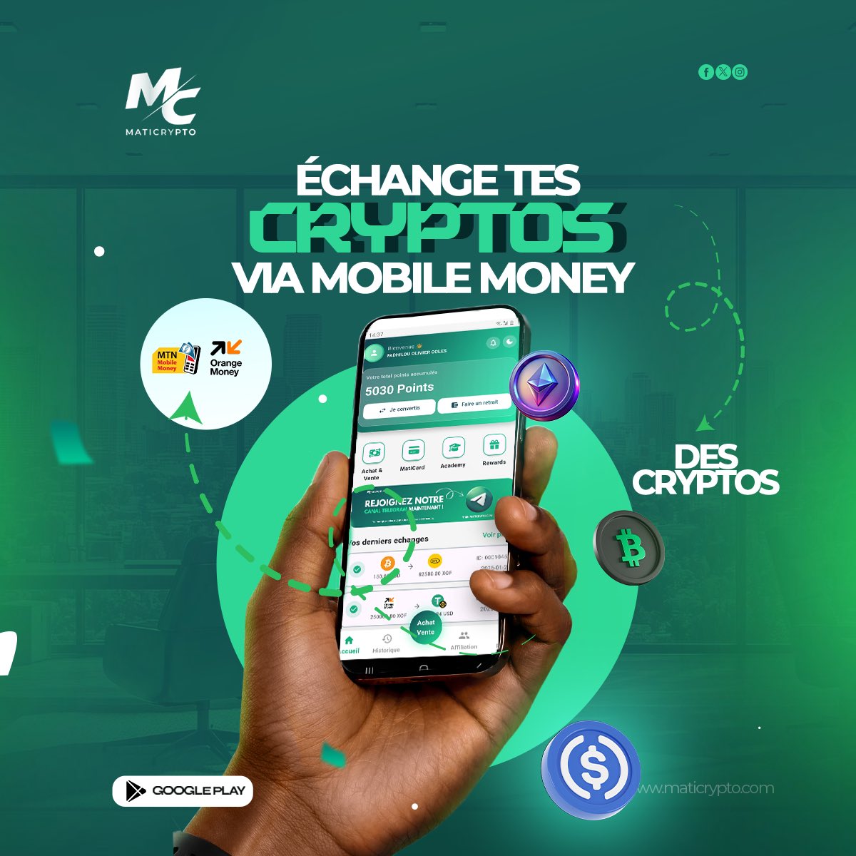 maticryptocom's tweet photo. 📱 Télécharge Maticrypto et …
finis les galères pour acheter de la crypto 😤

❌ Les plateformes compliquées    
❌ Les mauvaises surprises  

✅ Simple, Rapide &amp; Sécurisé. 

Passe à une expérience crypto sans prise de tête 🚀

📲 Sur Playstore : https://t.co/1TtHDxCM4s https://t.co/huHbZAgCKJ