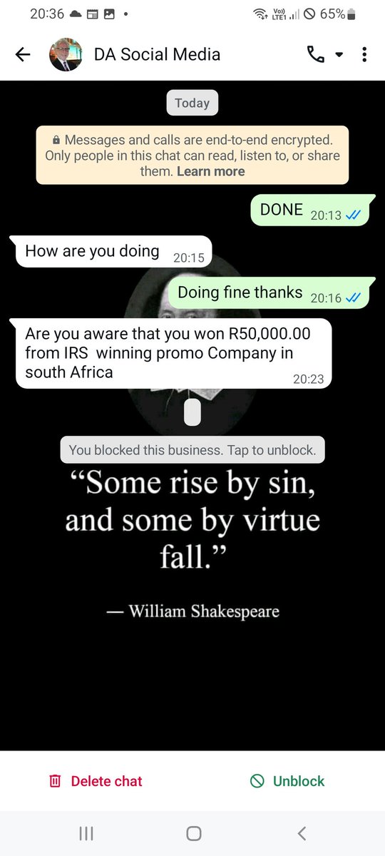LabarisaZ's tweet photo. @Our_DA Dear the DA. There is a scumbag on face using the face of a DA member to want to scam people on Facebook. That's the little communication but I have blocked it. The number is 076 534 9092. Please be on the lookout . https://t.co/eqcoueyy1b