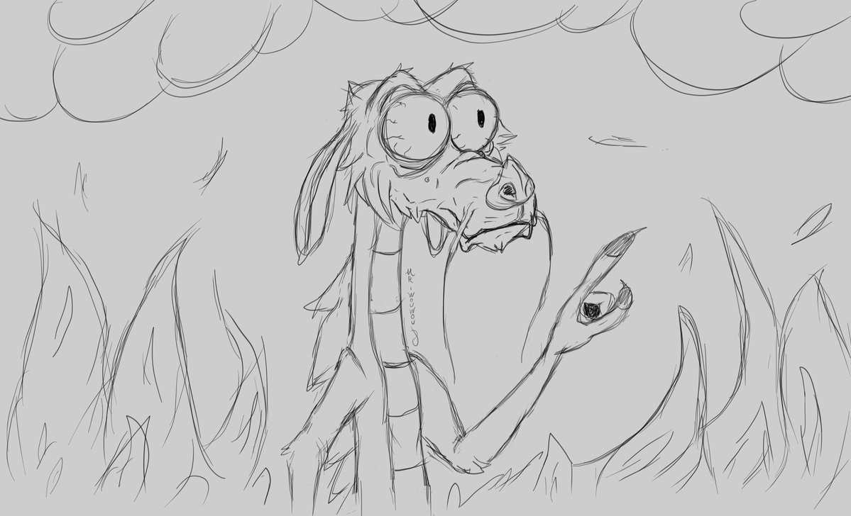 MrWouwou's tweet image. Drama Of Mushu Sketchart
#mushu #mulan #disney #drama #fire