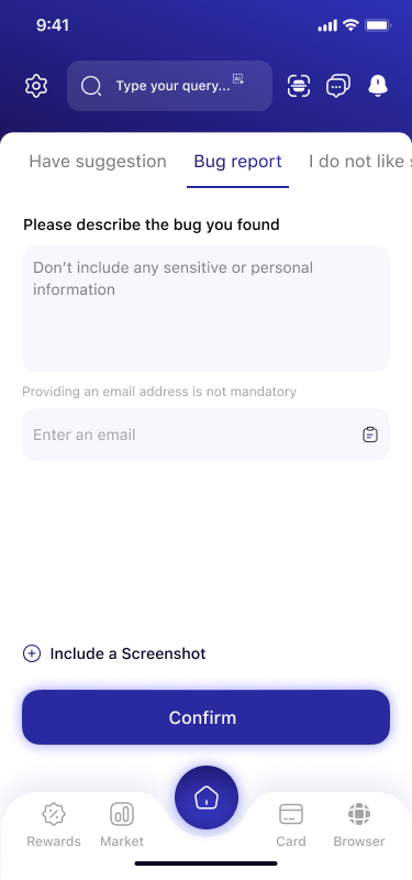 If you find a bug in BiorVault, we want to know.

We're building toward a formal bug bounty program.

For now: Settings → Suggestions. We read every report.