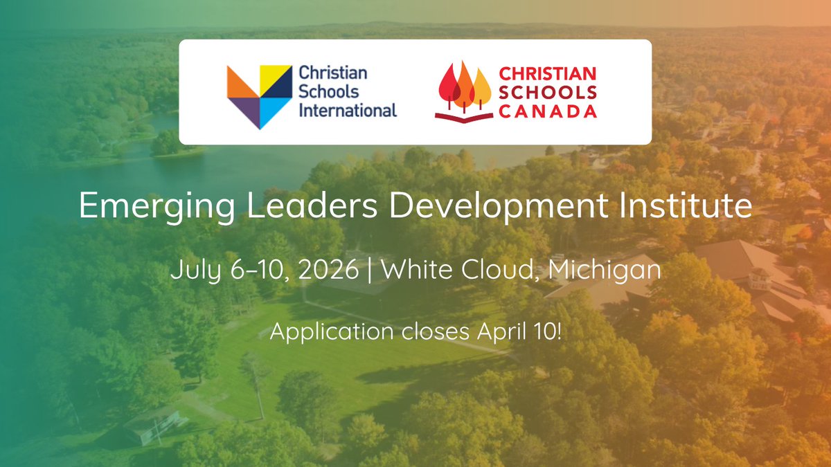 CSIschools1920's tweet photo. wo days are left to apply to our 2026 Emerging Leaders Development Institute (ELDI)! Apply: https://t.co/yOlSK4vjKd @ChristianSchCan @SCSBC1 @SchoolsEdvance https://t.co/TmeLLyn6pb