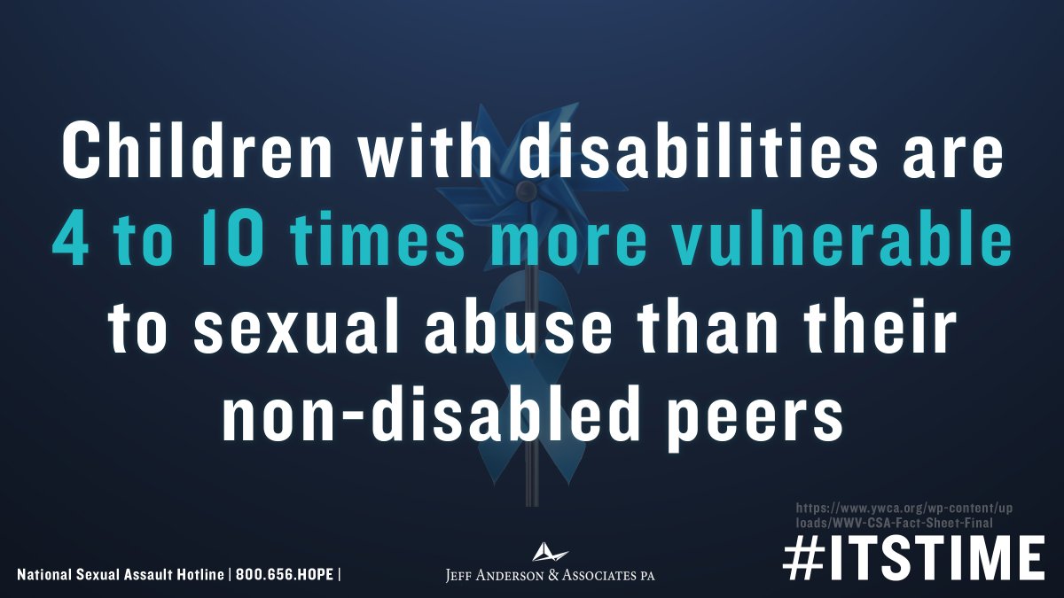 AndersonCause's tweet image. Unfortunately, children with physical or mental disabilities are more likely to be targeted and abused by predators. That's why it's crucial to learn about warning signs of #grooming and abuse. 

Learn about signs of grooming: tinyurl.com/bdepak83
#childabusepreventionmonth