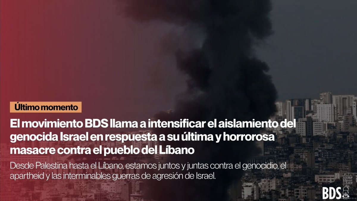 Movimiento BDS tweet media