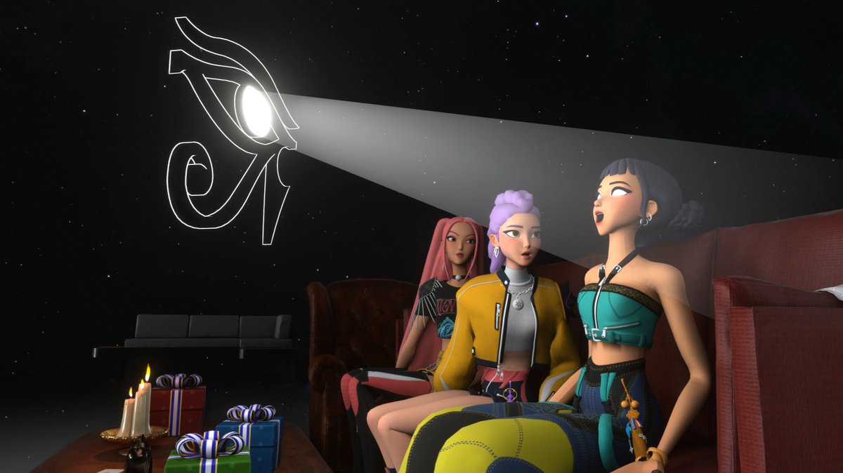 1SaiminSensei's tweet photo. Rumi, Mira and Zoey get Hypnotized by the Eye of Horus... https://t.co/1iErgxdD9l