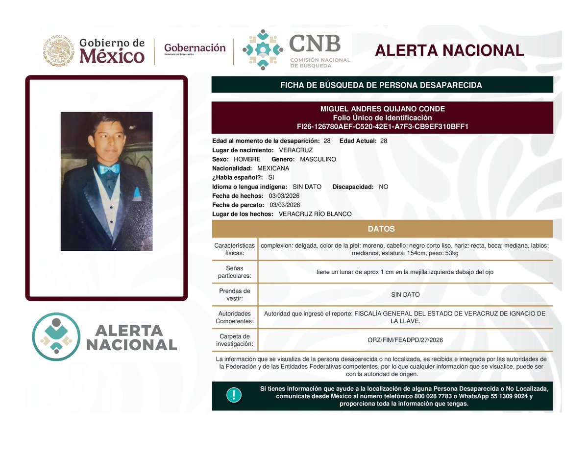 Comisión Nal. de Búsqueda Mx tweet media