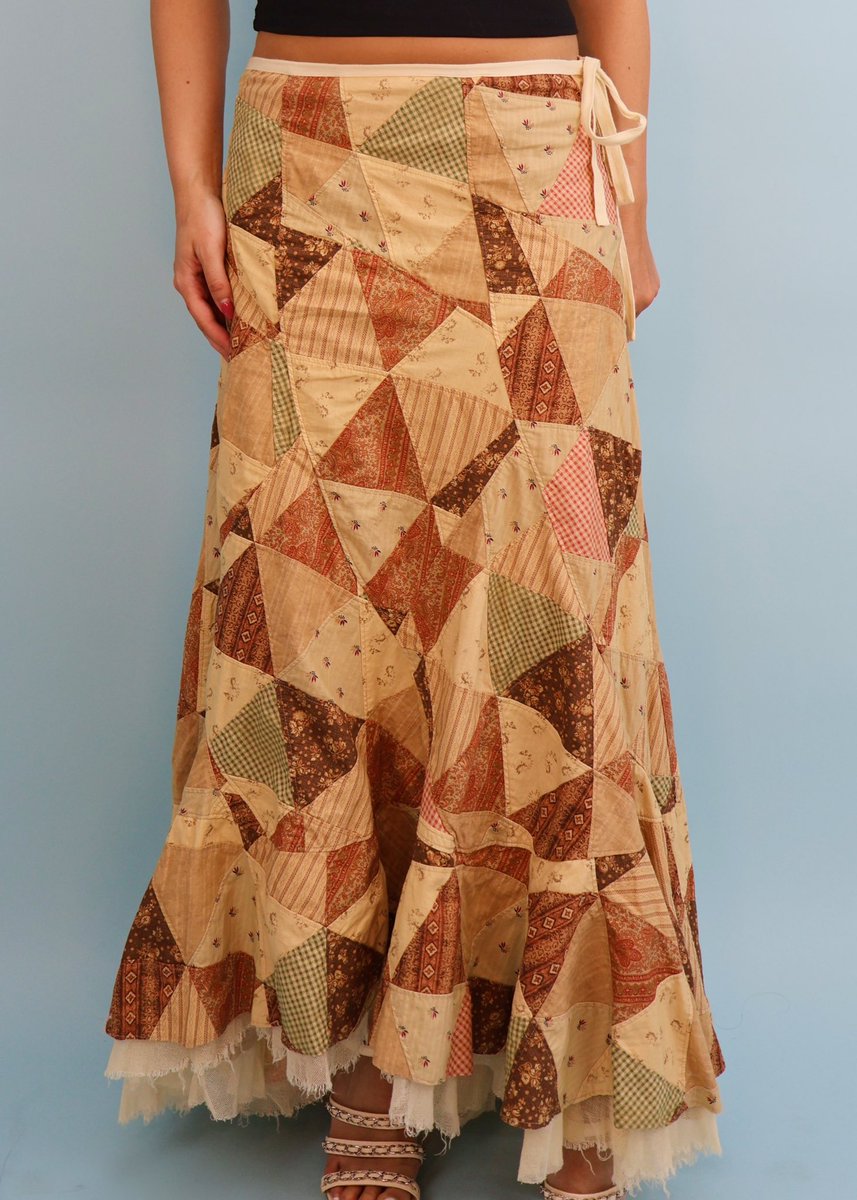 milldealss's tweet image. vintage Ralph Lauren patchwork tulle lined skirt