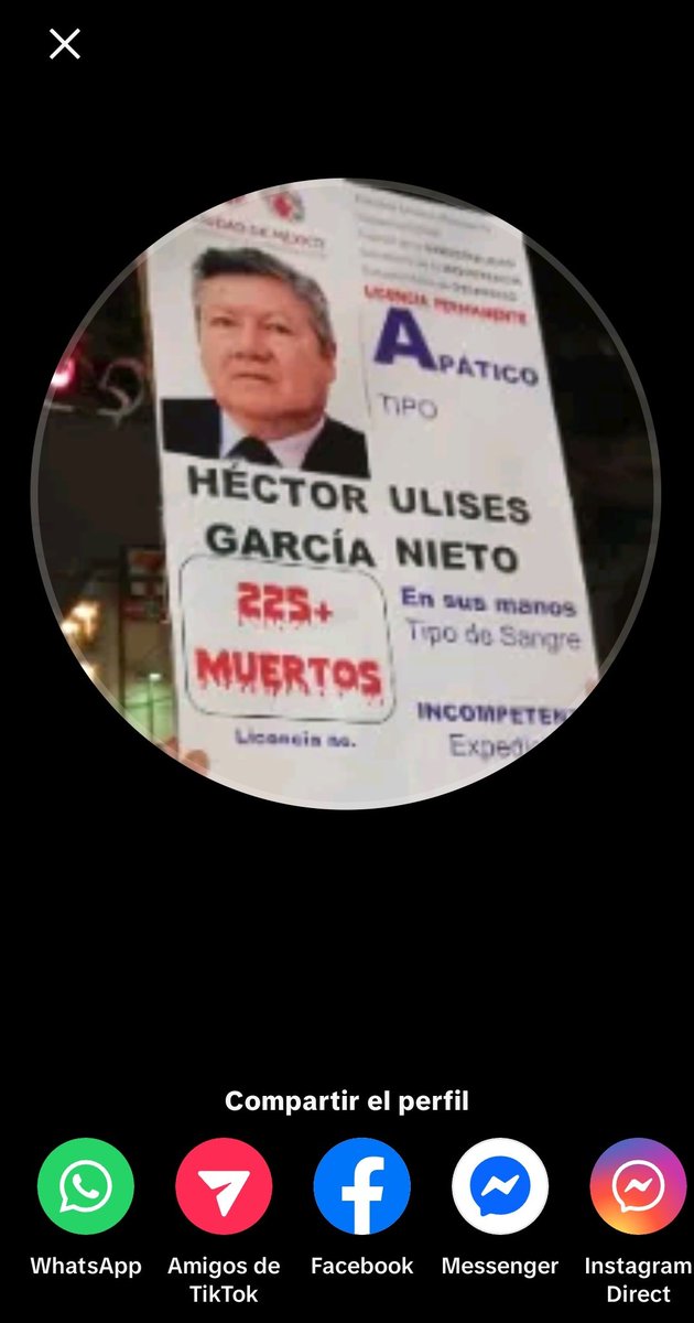 BetoValiente_'s tweet image. Hackean redes sociales de @LaSEMOVI . En instagram no aparece la cuenta mientras que en tiktok cambiaron el nombre de usuario a "LA SEMUEVE ALV" y colocaron una foto de perfil con una foto del actual secretario Héctor Ulises y los muertos por incidente viales.