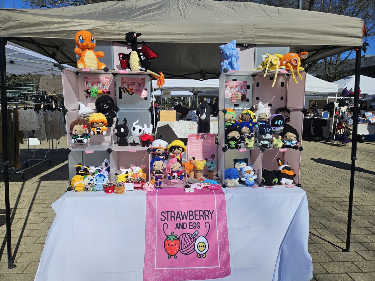 BerryandEgg's tweet photo. Here @UBC for the afternoon! Stop by and say hi and maybe adopt a plushie or two 💕 https://t.co/VUGDrFSLD8