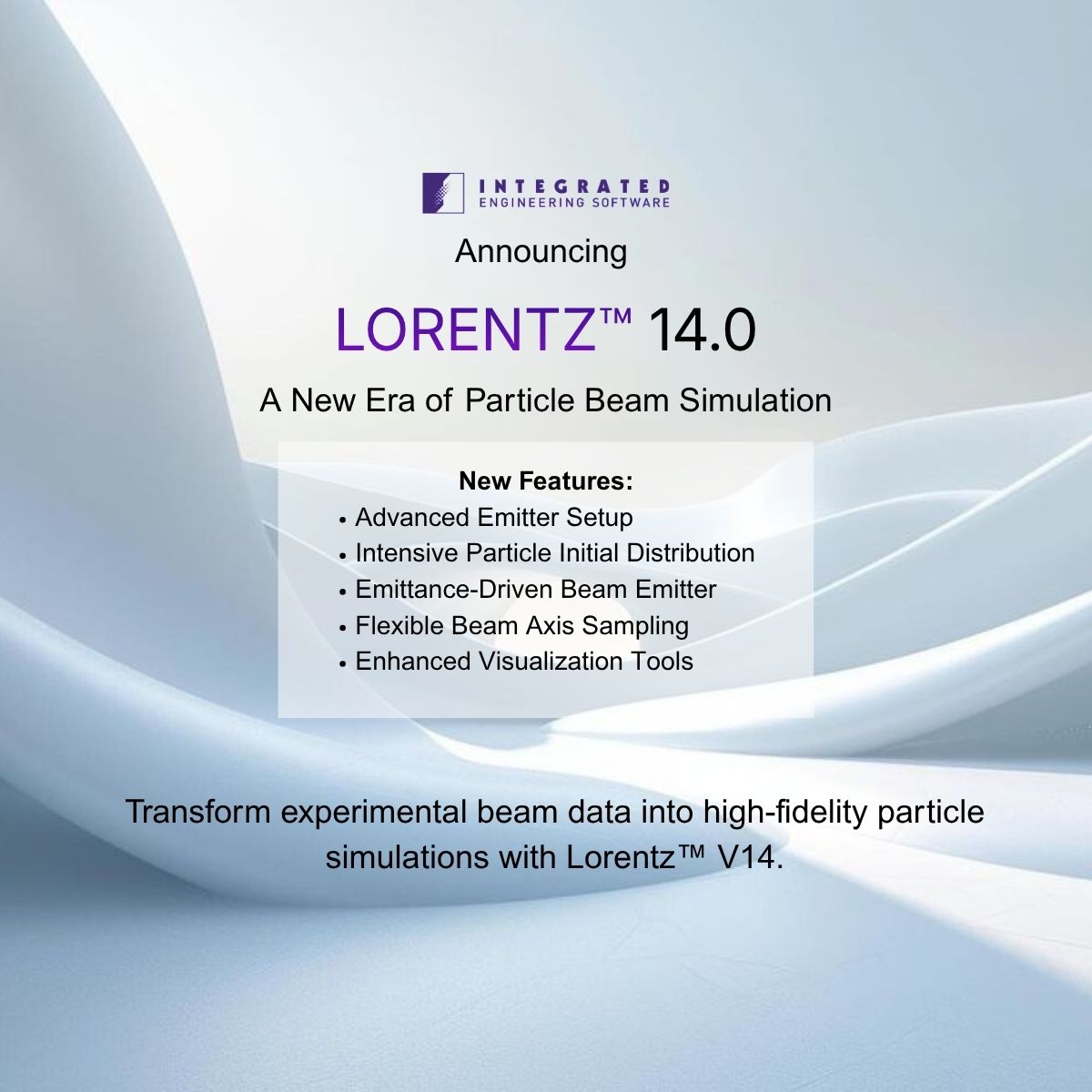IntegratedSoft's tweet photo. Advancing the next generation of particle beam simulation.
The upcoming Lorentz Version 14. Launching Spring 2026. 🚀

#ParticleBeam #Electromagnetics #EngineeringSimulation #ElectricalEngineering #Simulation #R&amp;D #LorentzSoftware #AcceleratorPhysics https://t.co/X9rxamvEbf