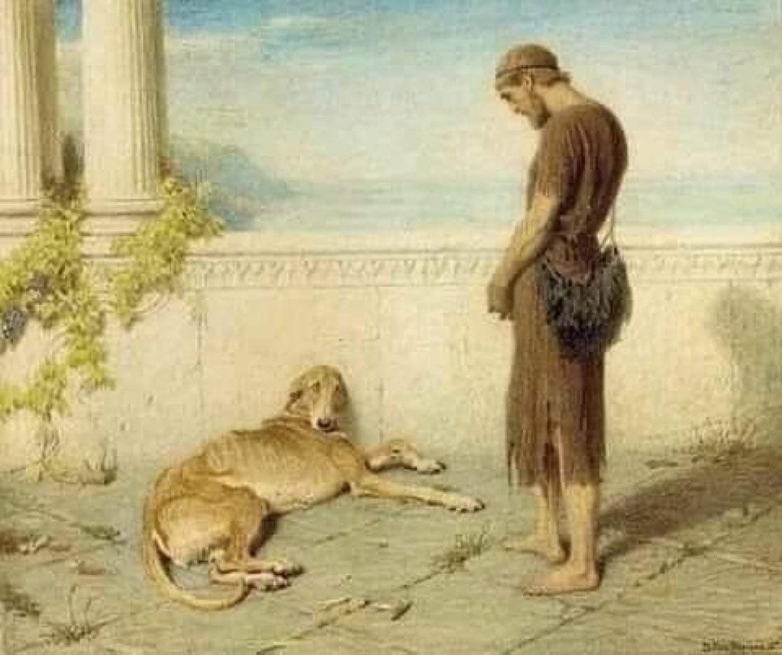 aristomarinetti's tweet photo. “Odysseus shed a tear when his dog fawned upon him, yet when he sat beside his weeping wife, gave way to no such emotion; for in the latter he had his emotion under control and fortified by reason, but he had stumbled into the former without having expected it.”

Plutarch https://t.co/N2RZISwhiD