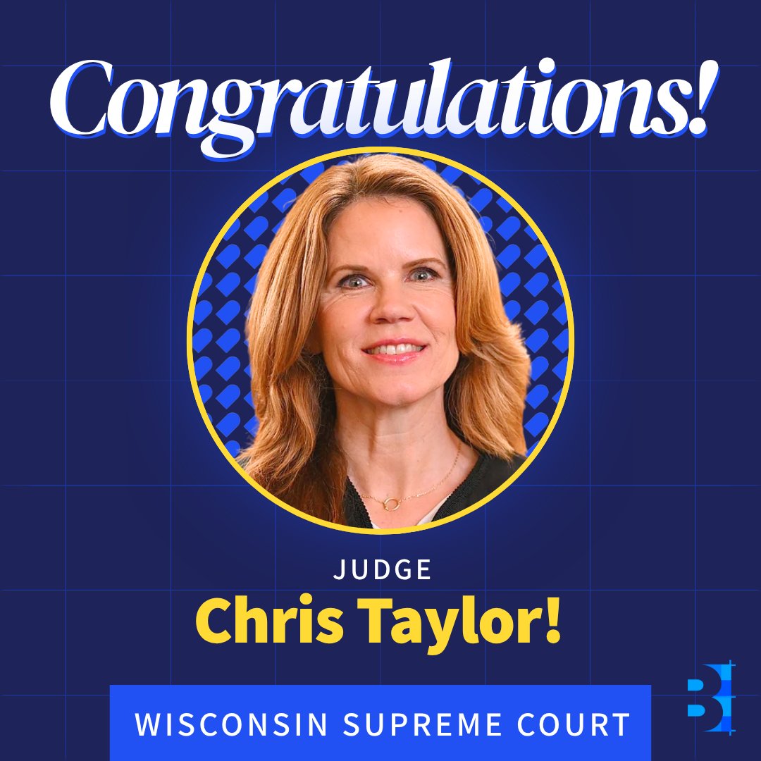 Congratulations, Judge Chris Taylor, on winning the Wisconsin Supreme Court election last night! We are proud of our collaboration with A Better Wisconsin Together Political Fund to educate voters about this important election.