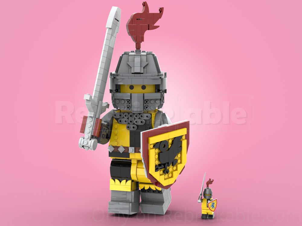 Rebrickable's tweet image. Tournament Knight (Up scaled minifigure) by @Abracada_Brick reb.li/m/258129?spot=… #lego #rebrickable #legomoc