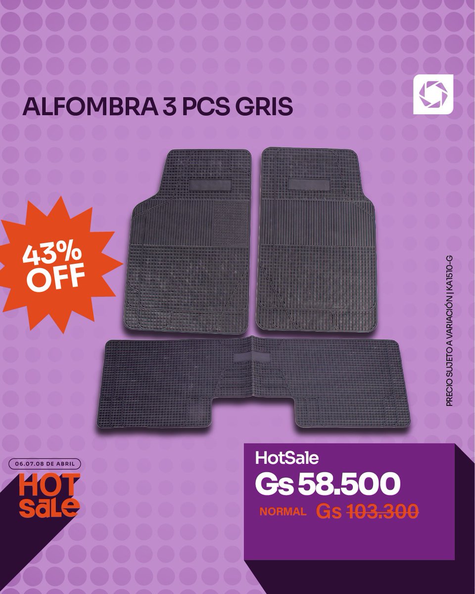 chacomer's tweet image. 🔥 Pisá fuerte con estilo 🚗 Alfombras para auto en Hot Sale para mantener tu vehículo impecable en cada viaje 💪
#Chacomer #Ofertas #HotSale #Accesorios #Auto
