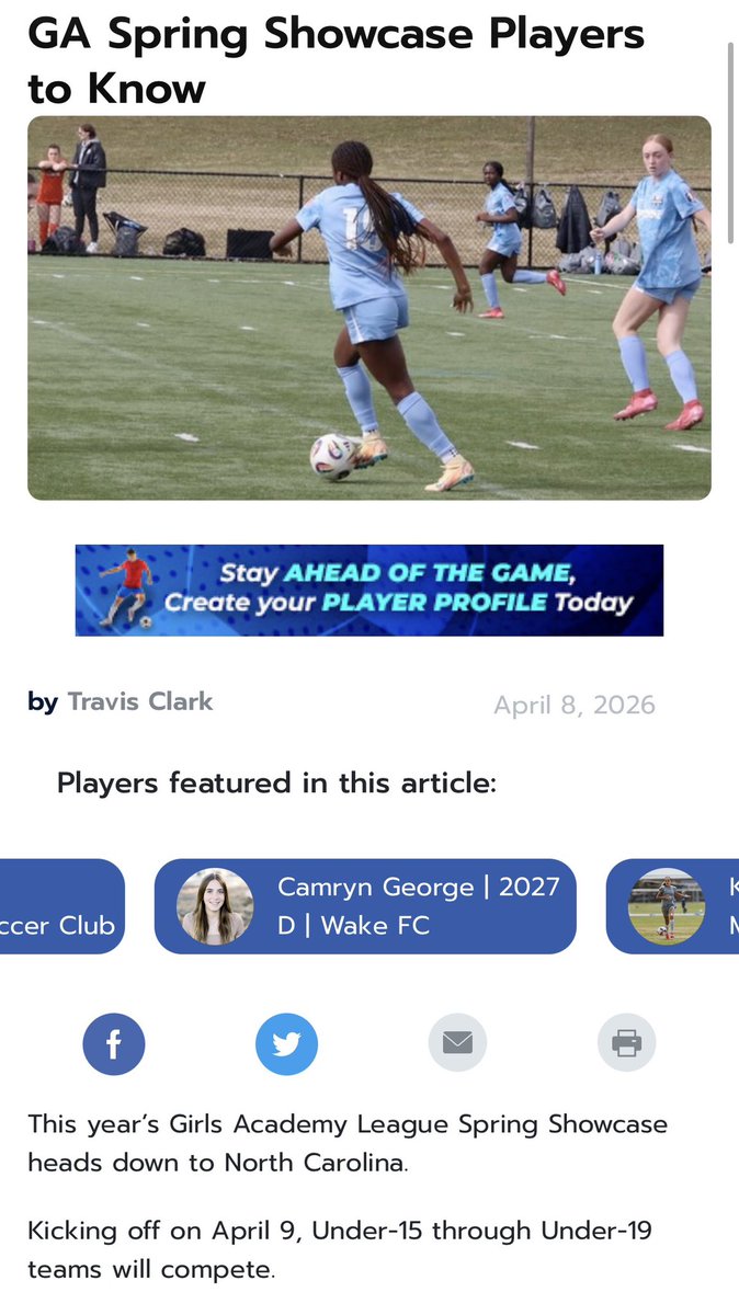 CamrynRGeorge's tweet photo. Thanks @TopDrawerSoccer for including me as a player to know at this weekendβs GA Spring Showcase
#classof2027 #wakefc #outsideback #winger #GASpringShowcase26 @WakeFC2008GA
https://t.co/Y6HxO69M2M https://t.co/ruDnnGFcDq