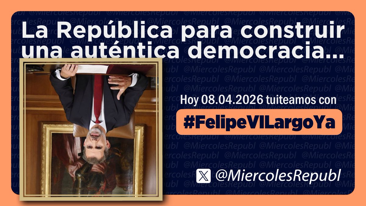 MiercolesRepub3's tweet photo. Tas a tiempu de xunite al nuesu hashtag d'esta selmana #FelipeVILargoYa
❤️💛💜
https://t.co/0SRTV6awbJ https://t.co/pkQBvD2rUn