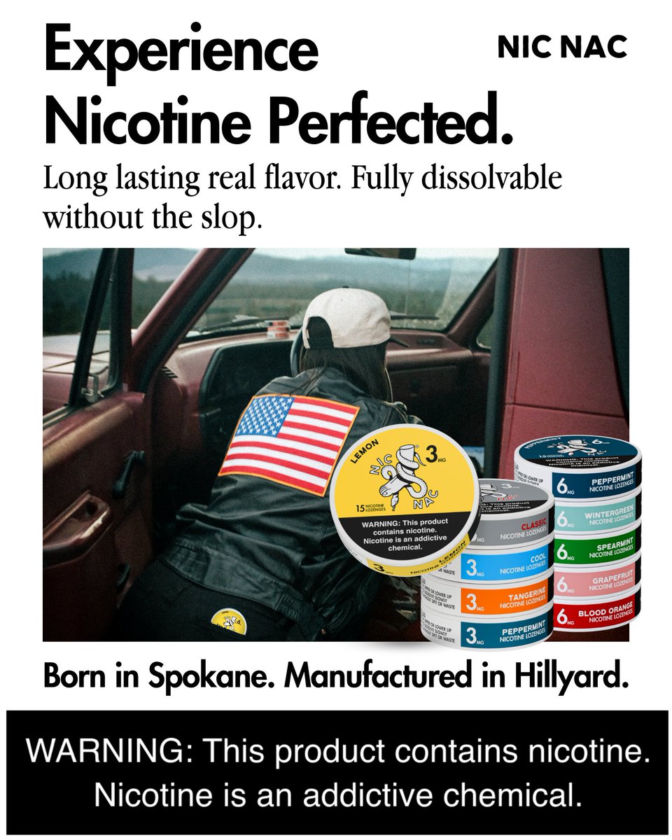 nicnacusa's tweet image. Nic Nac was born in Spokane and still is local in Hillyard.

The Inland NorthWest is home to nicotine perfected.

Superior by design. Obvious to those with superior taste.

#spokane #PNW
