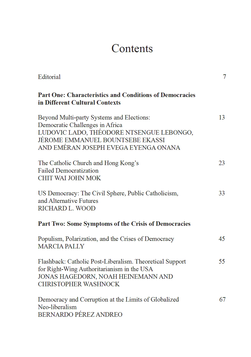 ConciliumINT's tweet photo. From the editors: "This issue invites readers to engage in a polyphonic reflection on the tensions, challenges, and possibilities surrounding democracy today." https://t.co/jfudmi6Zlb