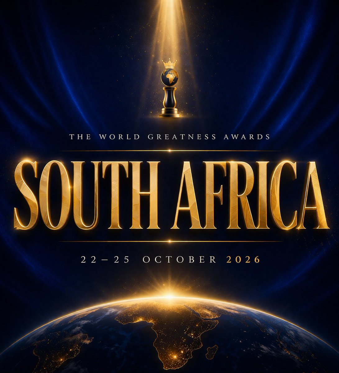 DrBusinge's tweet photo. London established it. 
Zanzibar elevated it. 
South Africa will define it.

The journey of greatness continues.

22–25 October 2026
The world gathers again.

#GreatnessJourney #WorldGreatnessAwards
#thisiswheregreatnessmeets #RoyalCivility #greatnessuniversity https://t.co/tLqEaB0lnB
