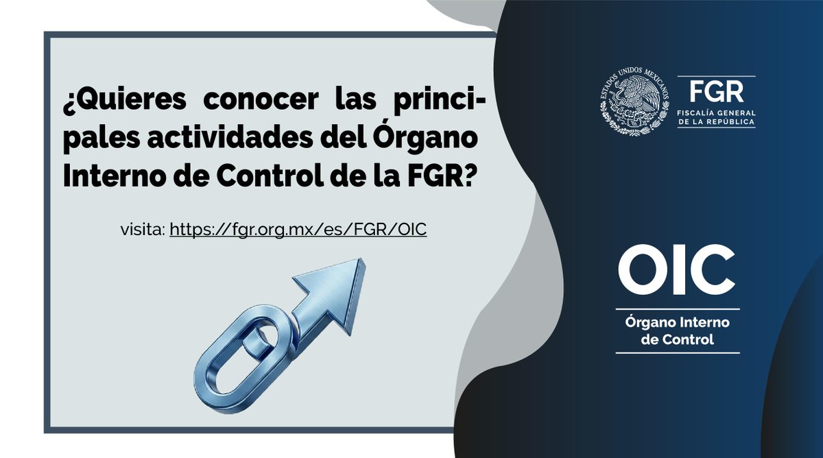 Conoce las principales actividades de #OIC de la #FGR
👉 fgr.org.mx/swb/FGR/OIC

#FiscalíaTransparente #ResultadosFGR