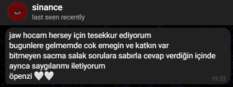 | 1 Kişiye Ücretsiz Mentorluk Çekilişi |

Merhaba arkadaşlar, bir kişiye 3 ay sürecek kapsamlı bir ücretsiz mentorluk hizmeti vereceğim. Daha önce bireysel olarak mentorluk süreçleri yürüttüm ancak bunu ilk kez kamuya açık bir çekilişle paylaşıyorum. Ani bir karar olduğu için